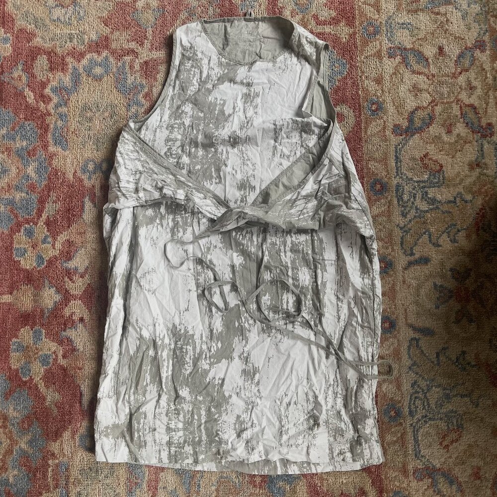 Uzi NYC 100% Cotton Sleeveless Dress with Versatile Ties